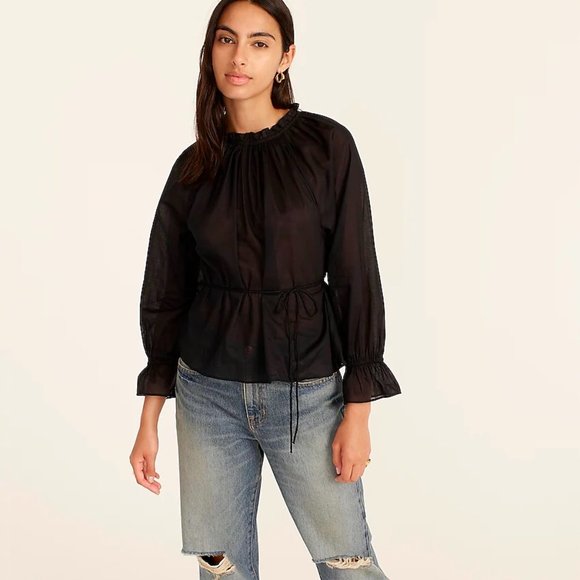 NWT J.Crew Tie-waist top in organic cotton voile - Picture 7 of 8